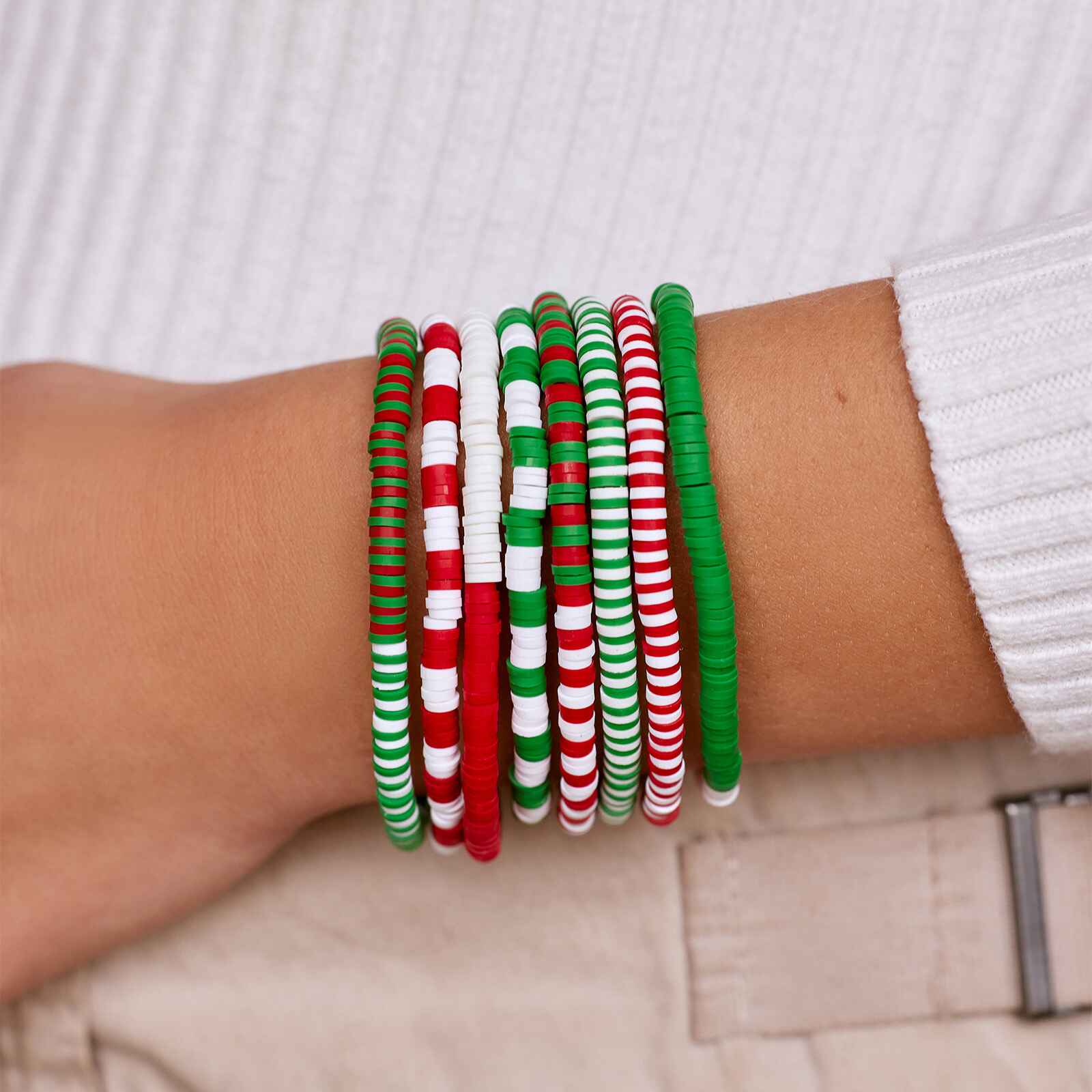 Deck the Halls Stretch Bracelet Set of 8 - Image 2