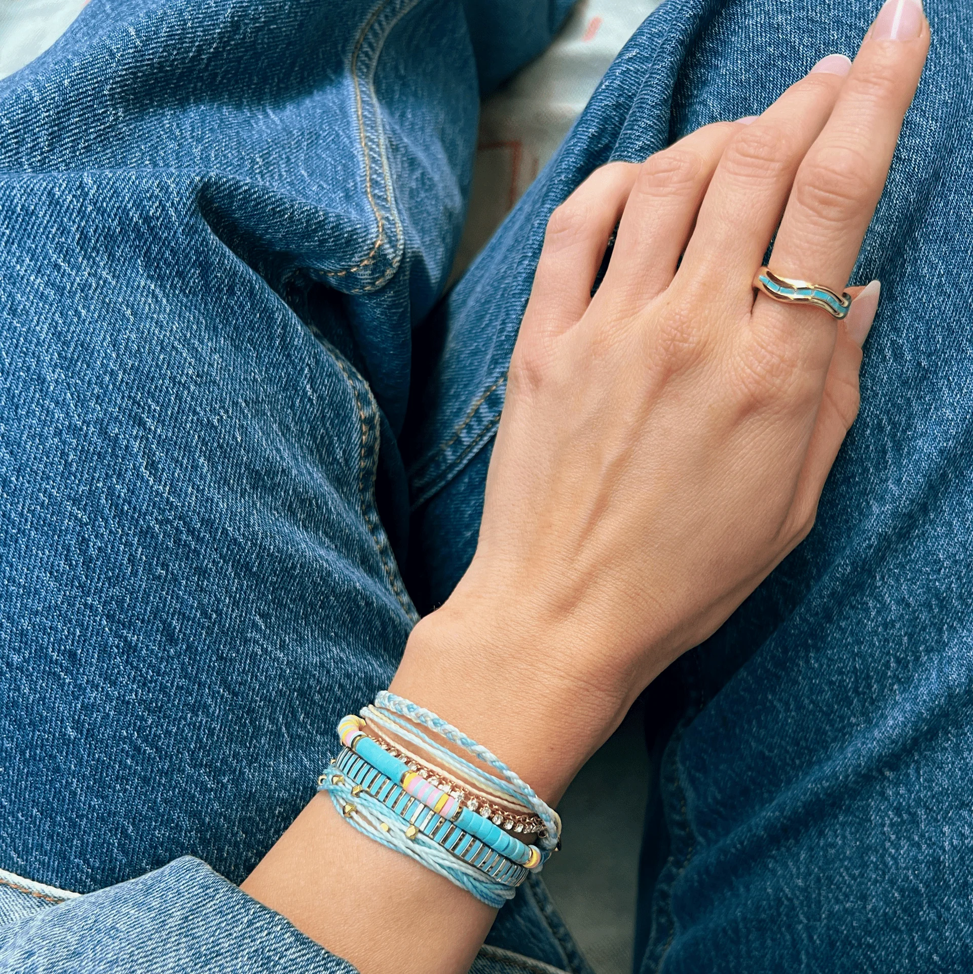 Desert Turquoise Stretch Bracelet - Image 3