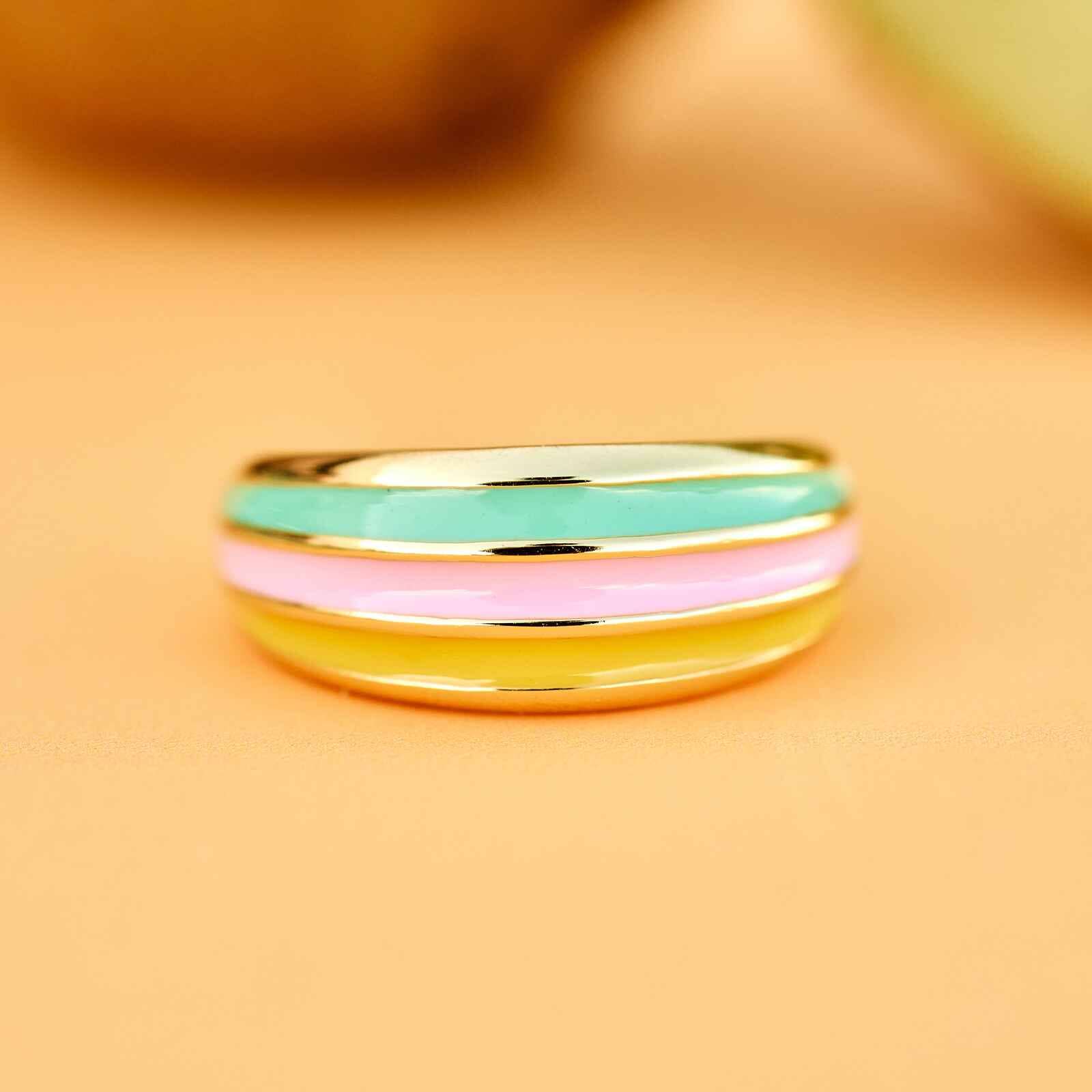 Sunset Striped Dome Ring - Image 4