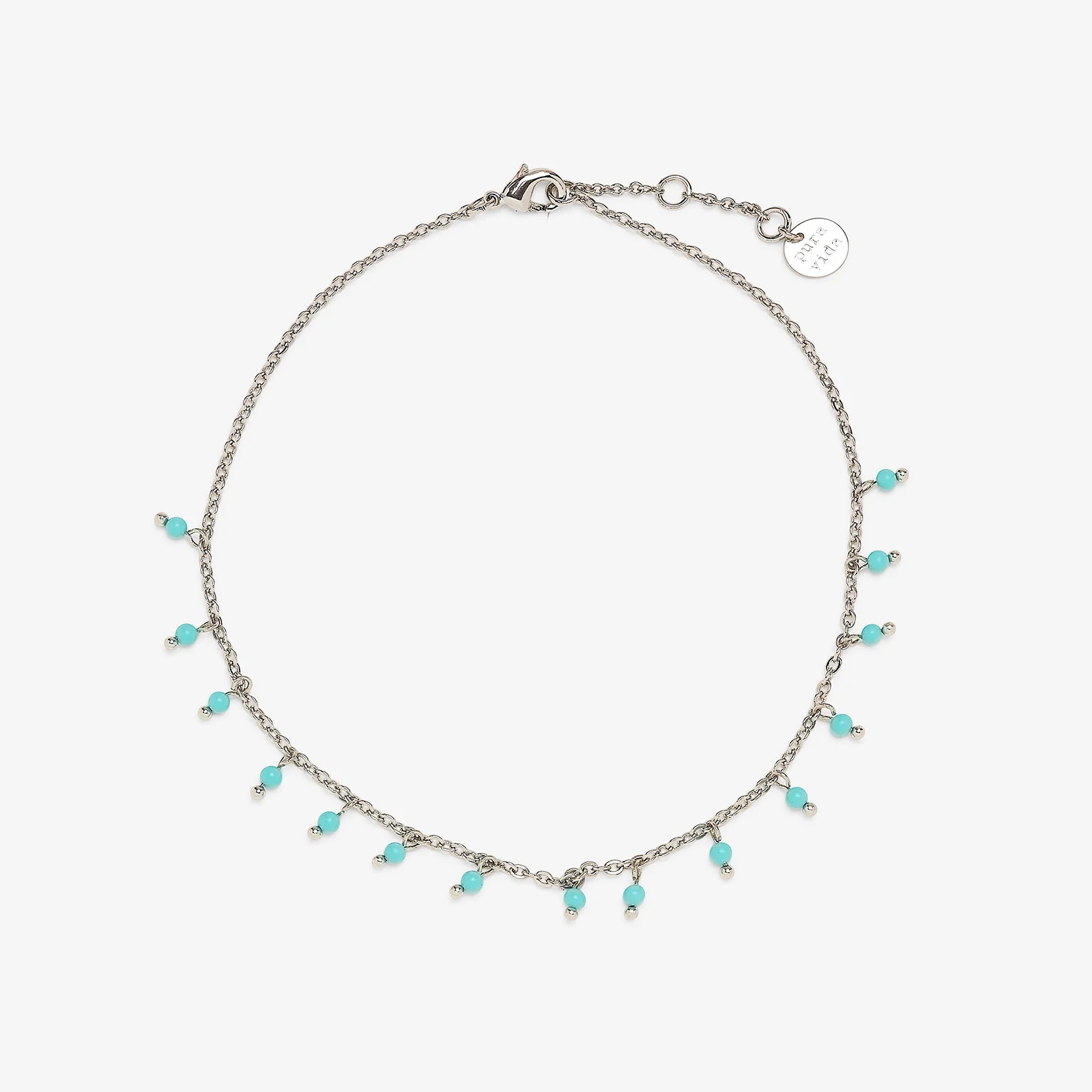 Floating Gemstone Anklet