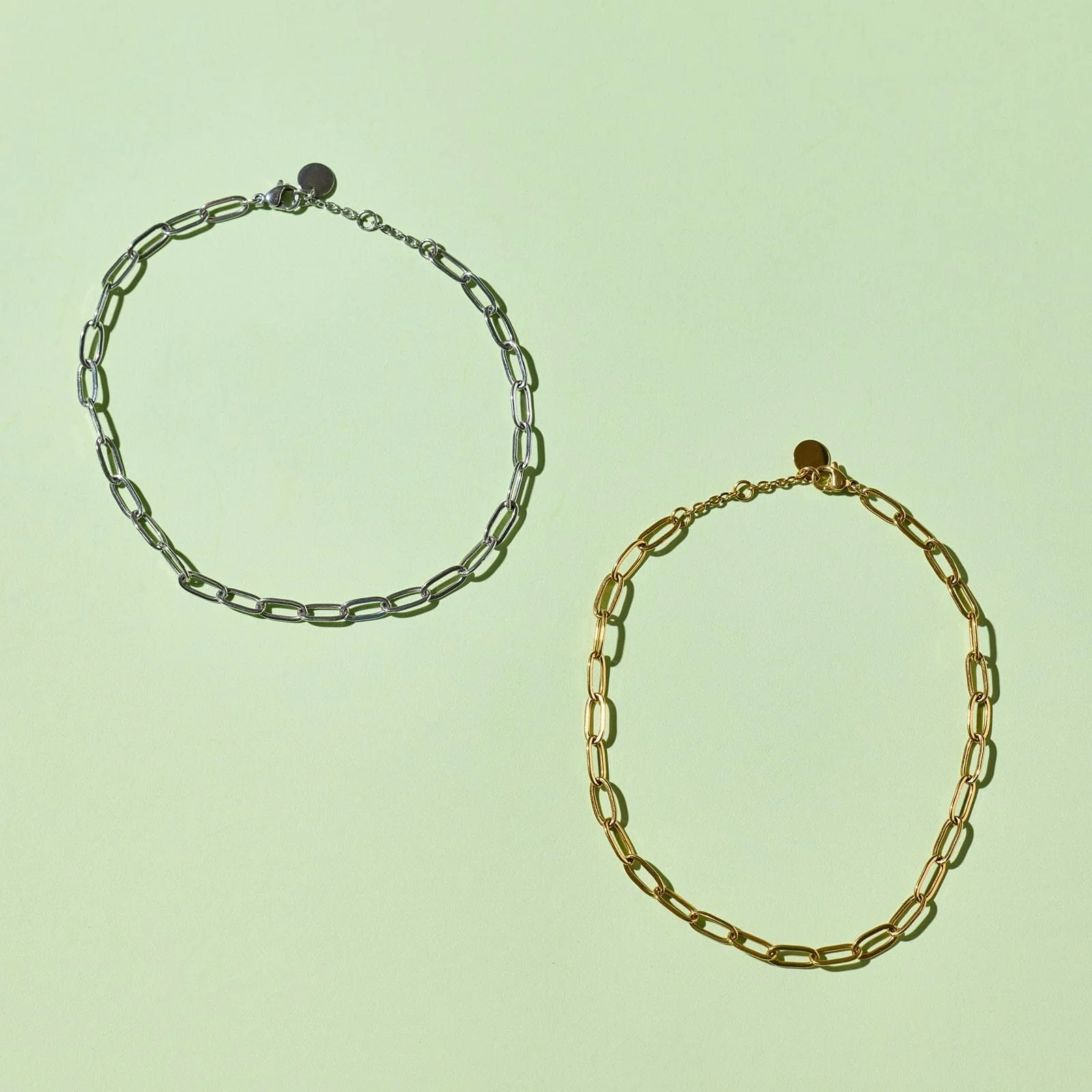 Harper Paperclip Chain Anklet - Image 6