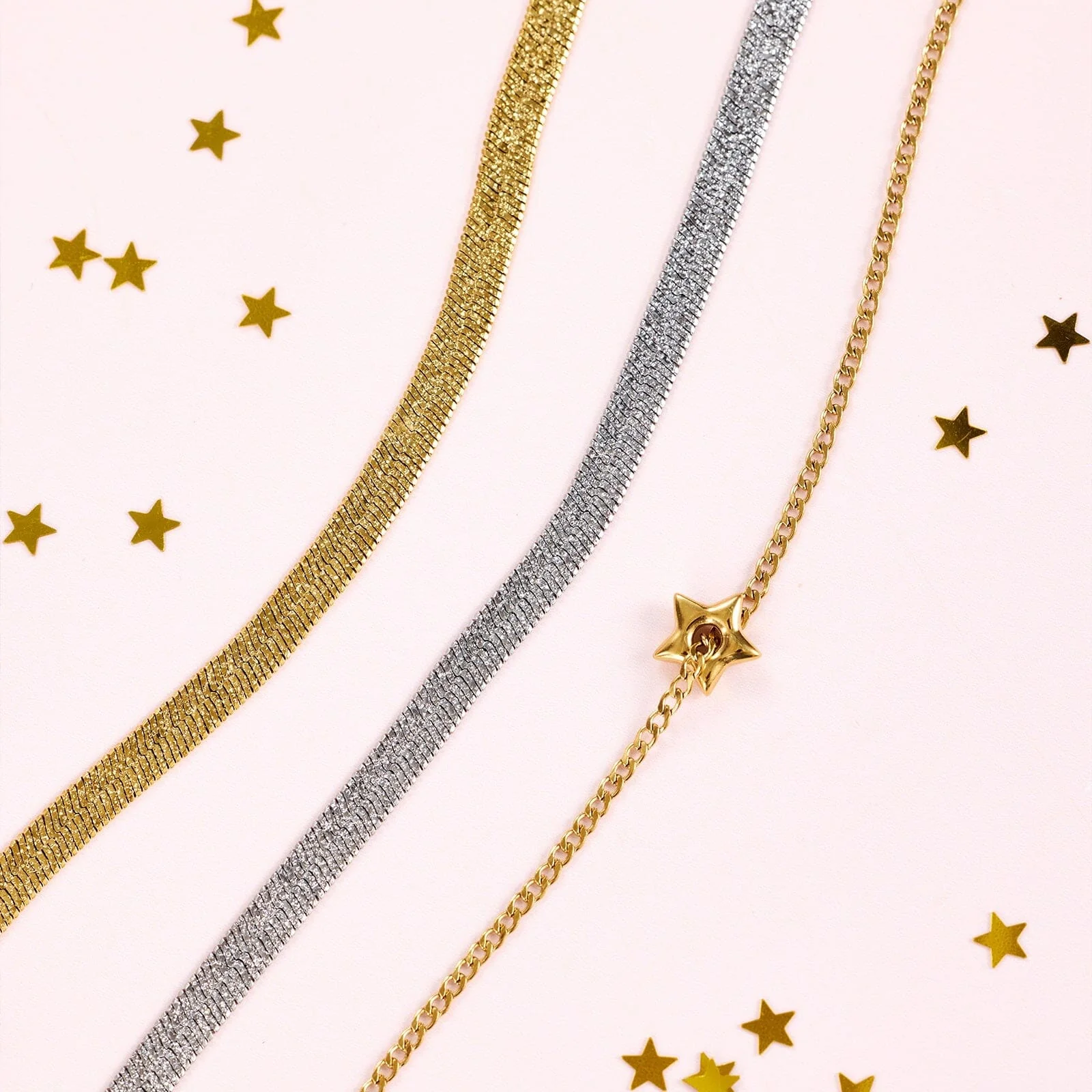 Herringbone Chain Necklace - Image 4