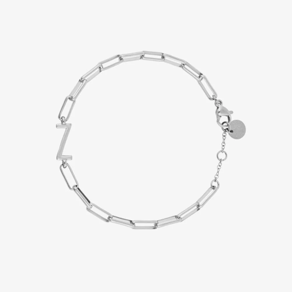 Initial Paperclip Chain Bracelet - Image 16