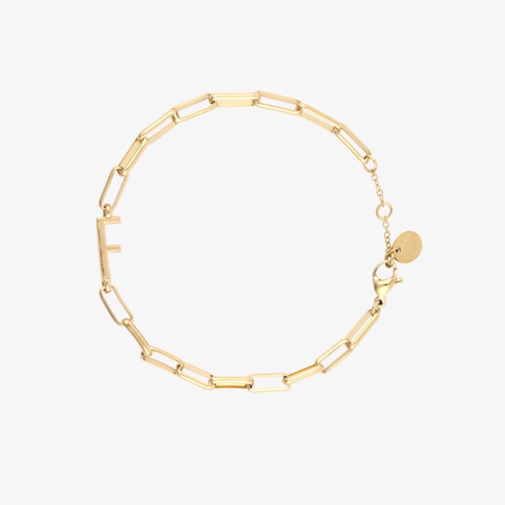 Initial Paperclip Chain Bracelet - Image 44