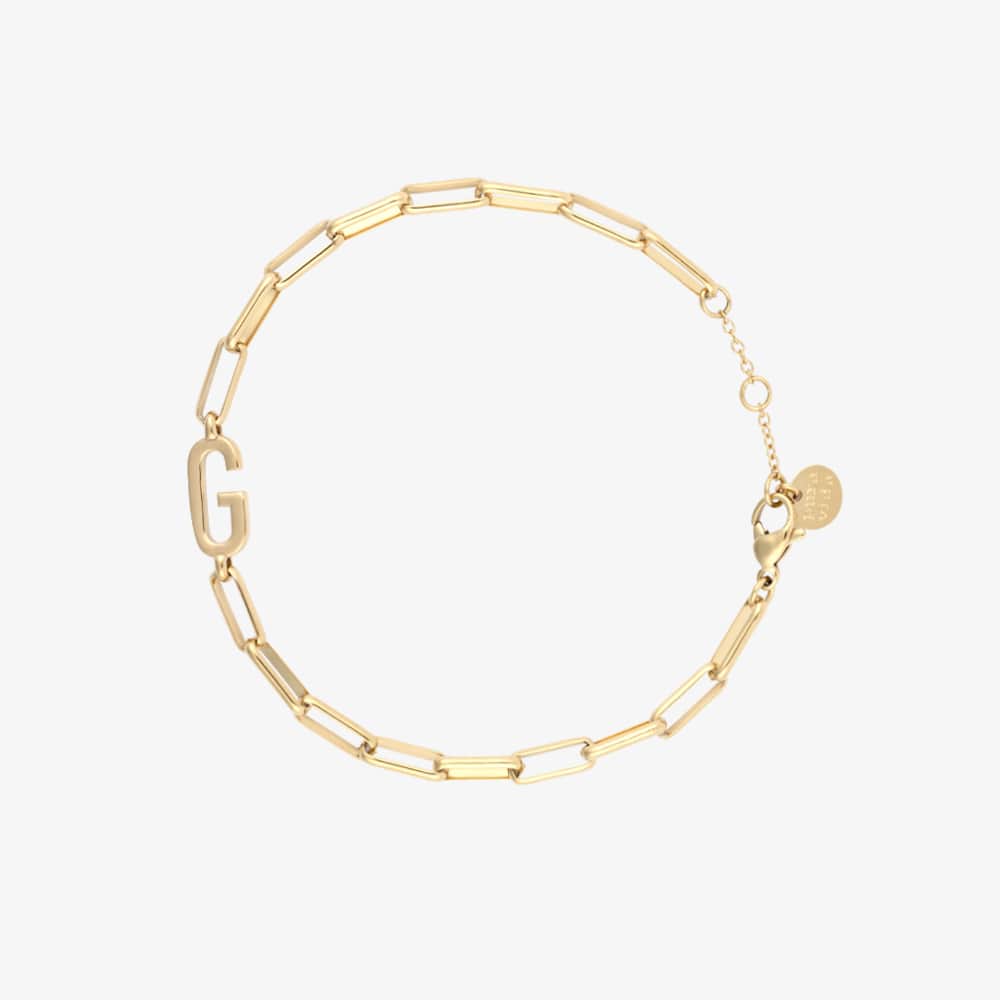 Initial Paperclip Chain Bracelet - Image 45