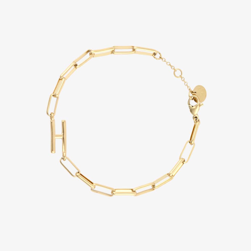Initial Paperclip Chain Bracelet - Image 46