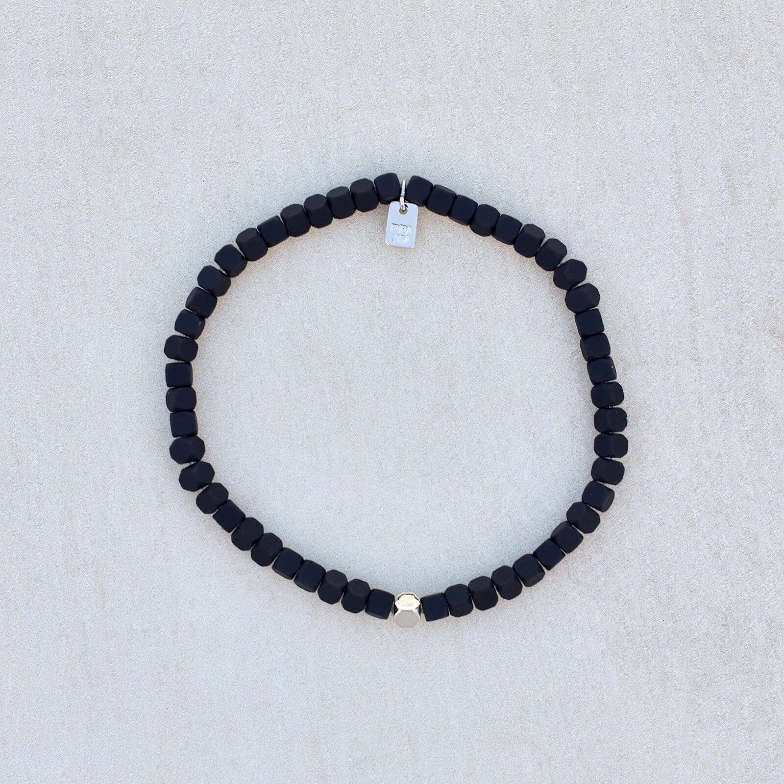 Men's Coated Hematite Stretch Bracelet - Image 10