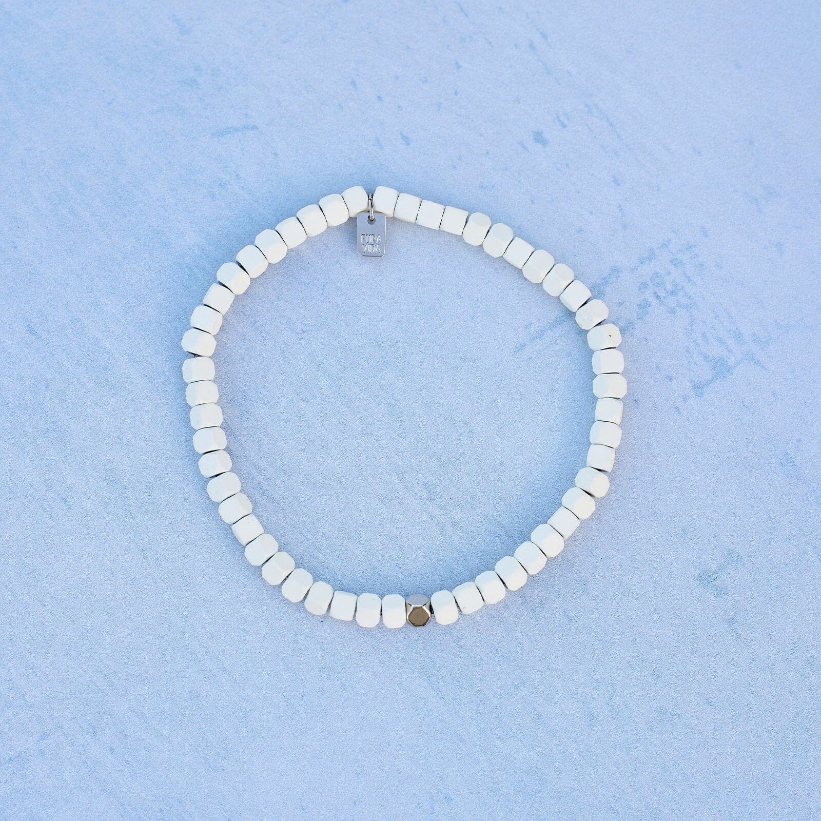 Men's Coated Hematite Stretch Bracelet - Image 11