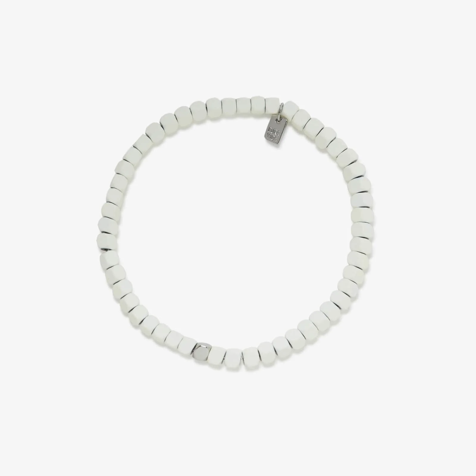 Men's Coated Hematite Stretch Bracelet - Image 3