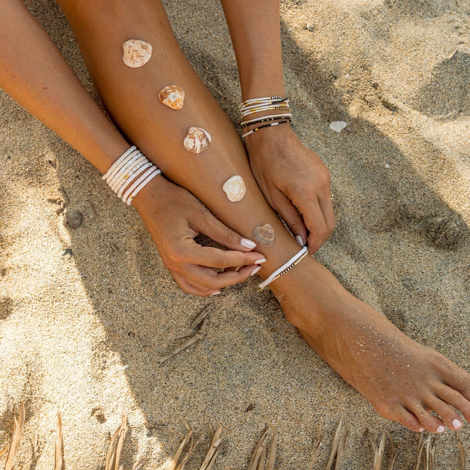 Monochrome Stretch Anklet - Image 6