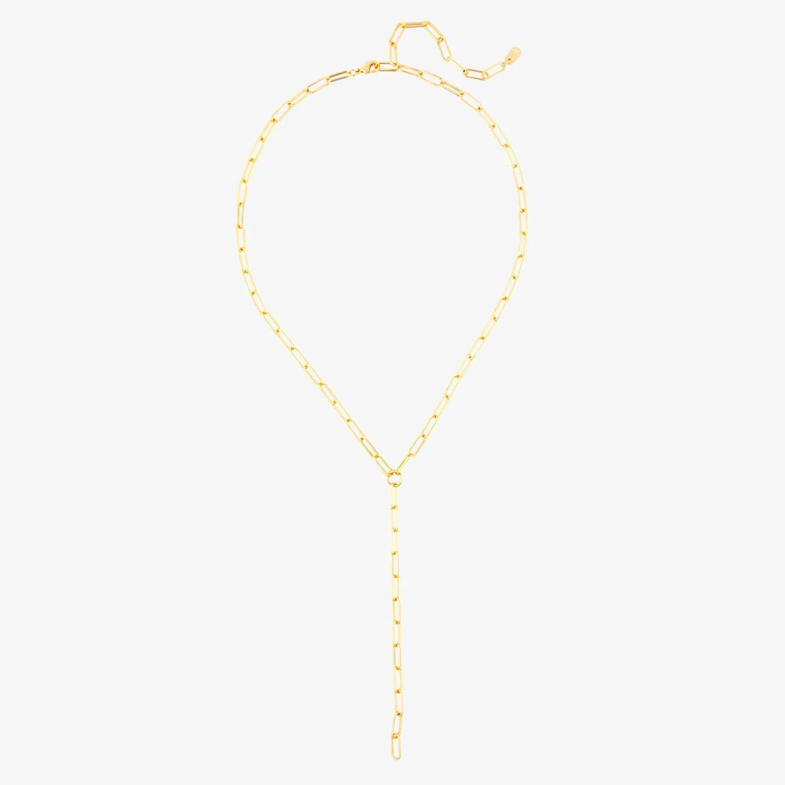 Paperclip Chain Lariat Necklace - Image 5