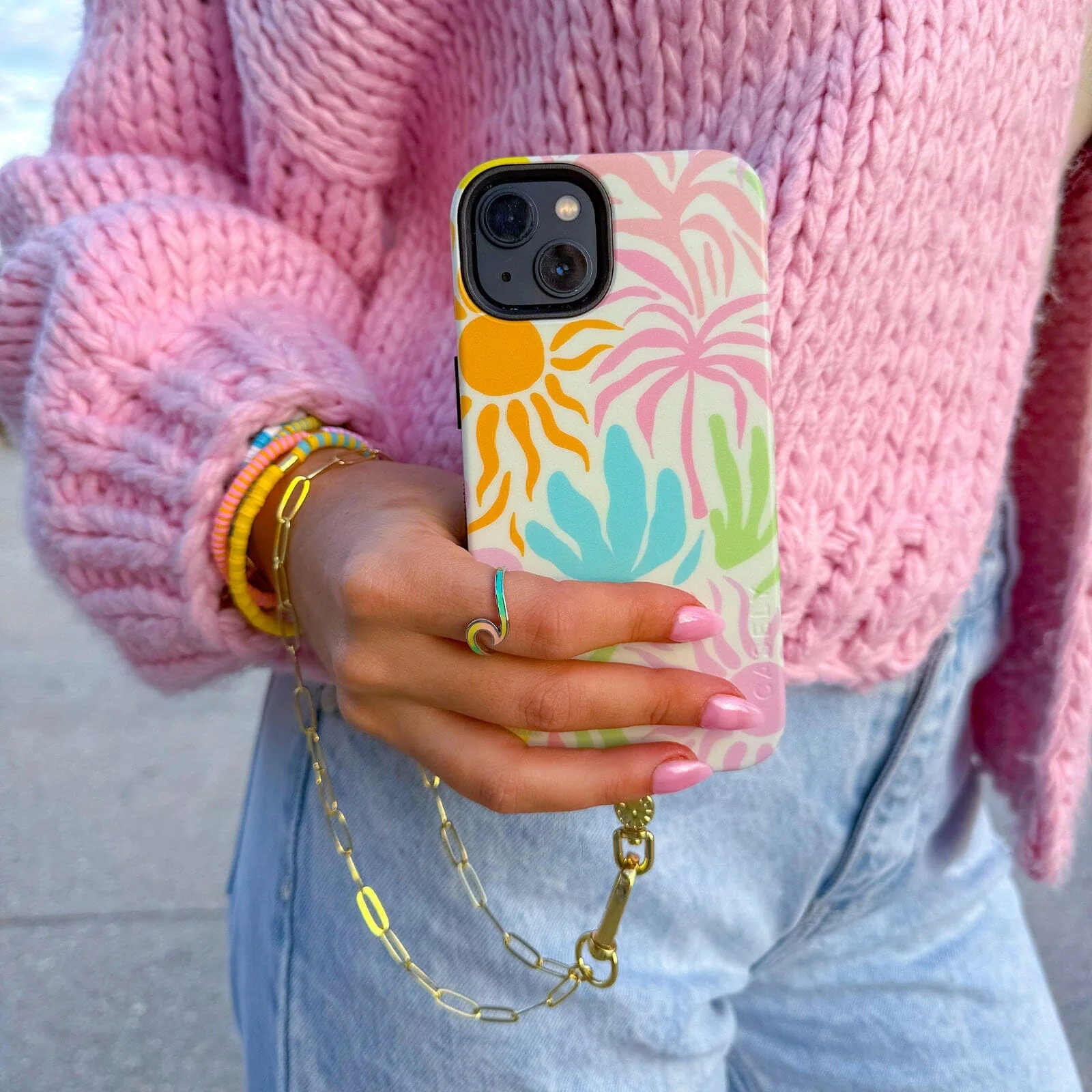 Paperclip Chain Wristlet Phone Chain - Image 3