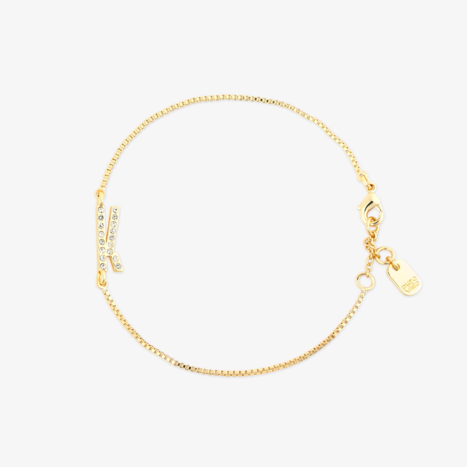Pavé Initial Chain Bracelet - Image 13