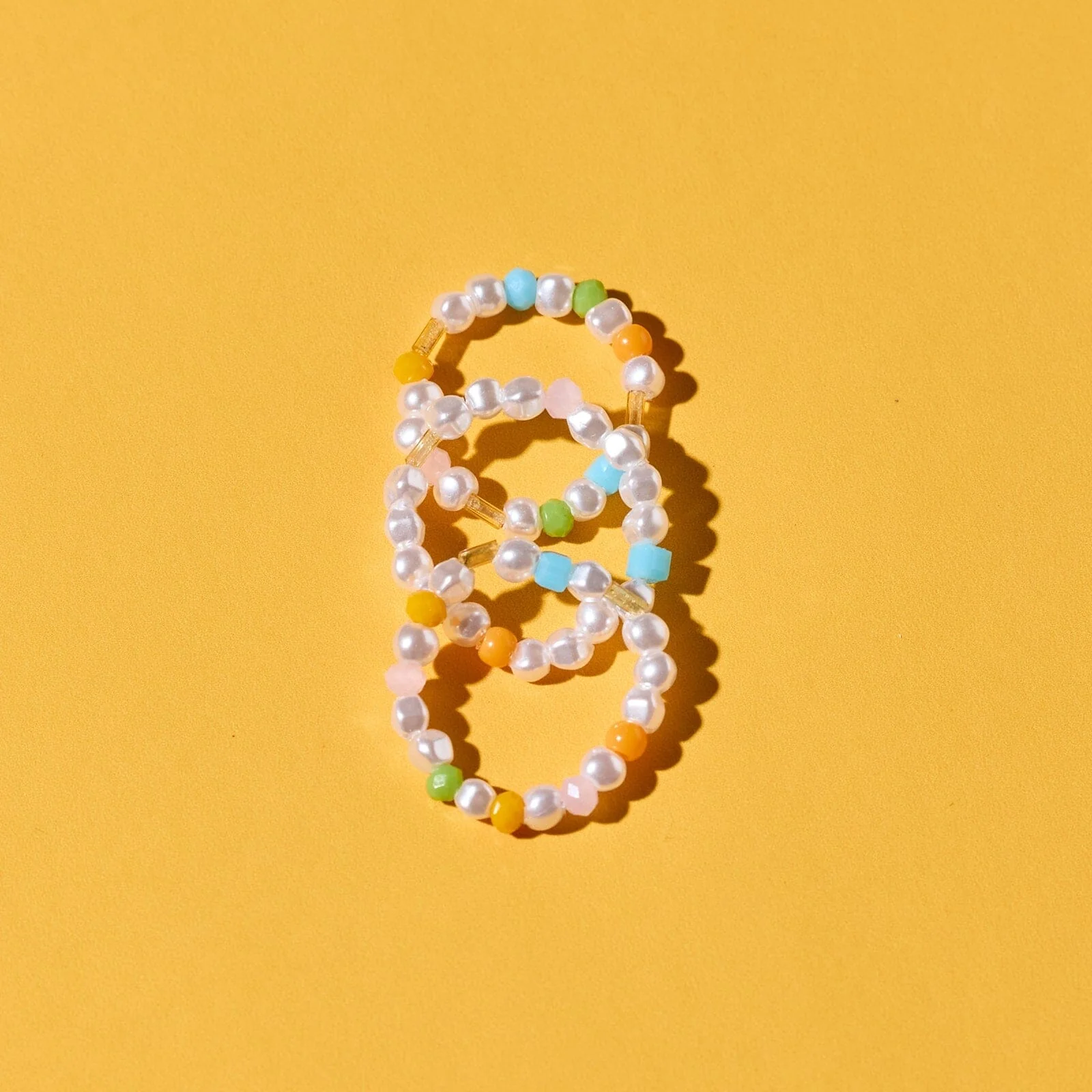 Pippa Pearl Stretch Ring 3 Pack - Image 4