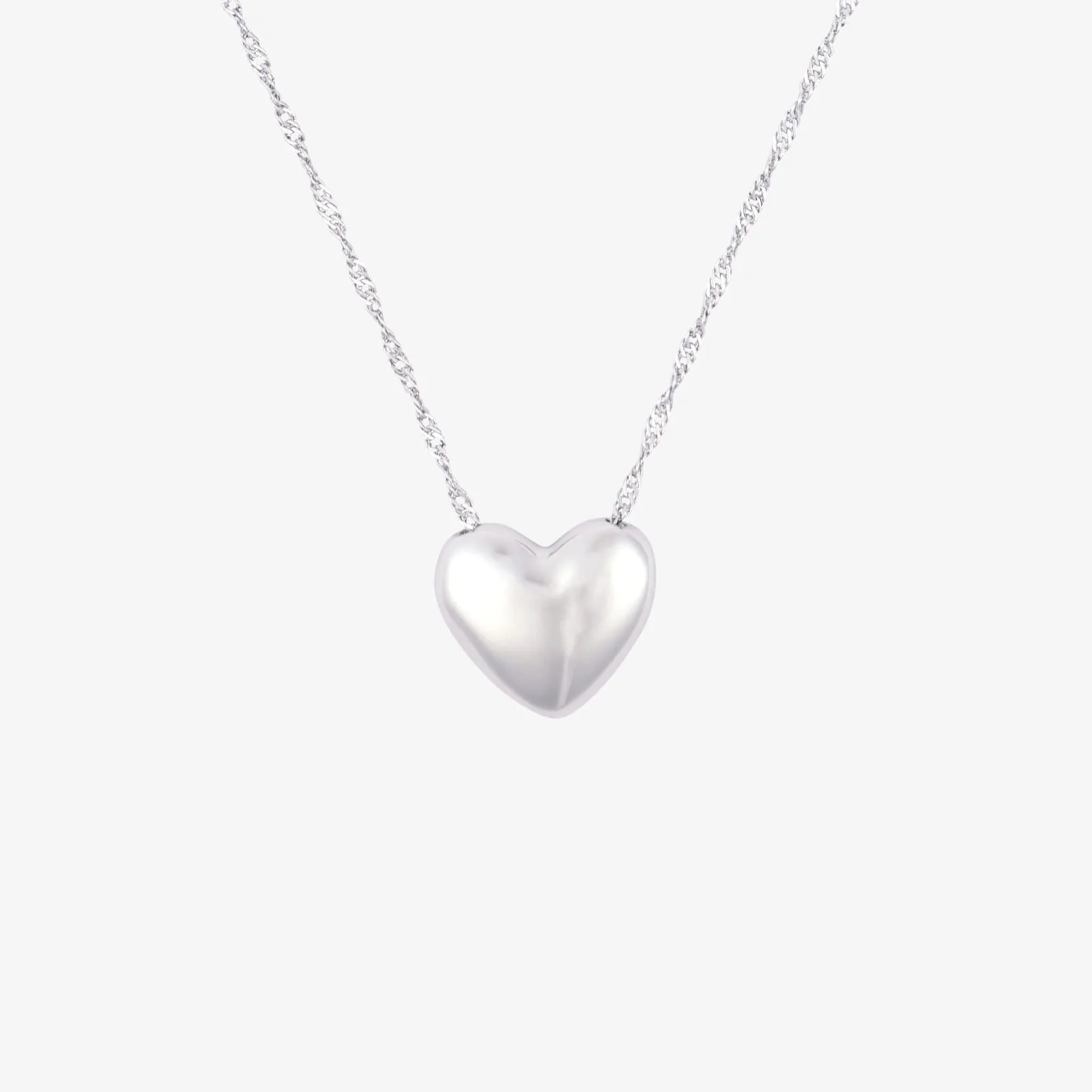 Puffy Heart Bead Pendant Necklace - Image 2