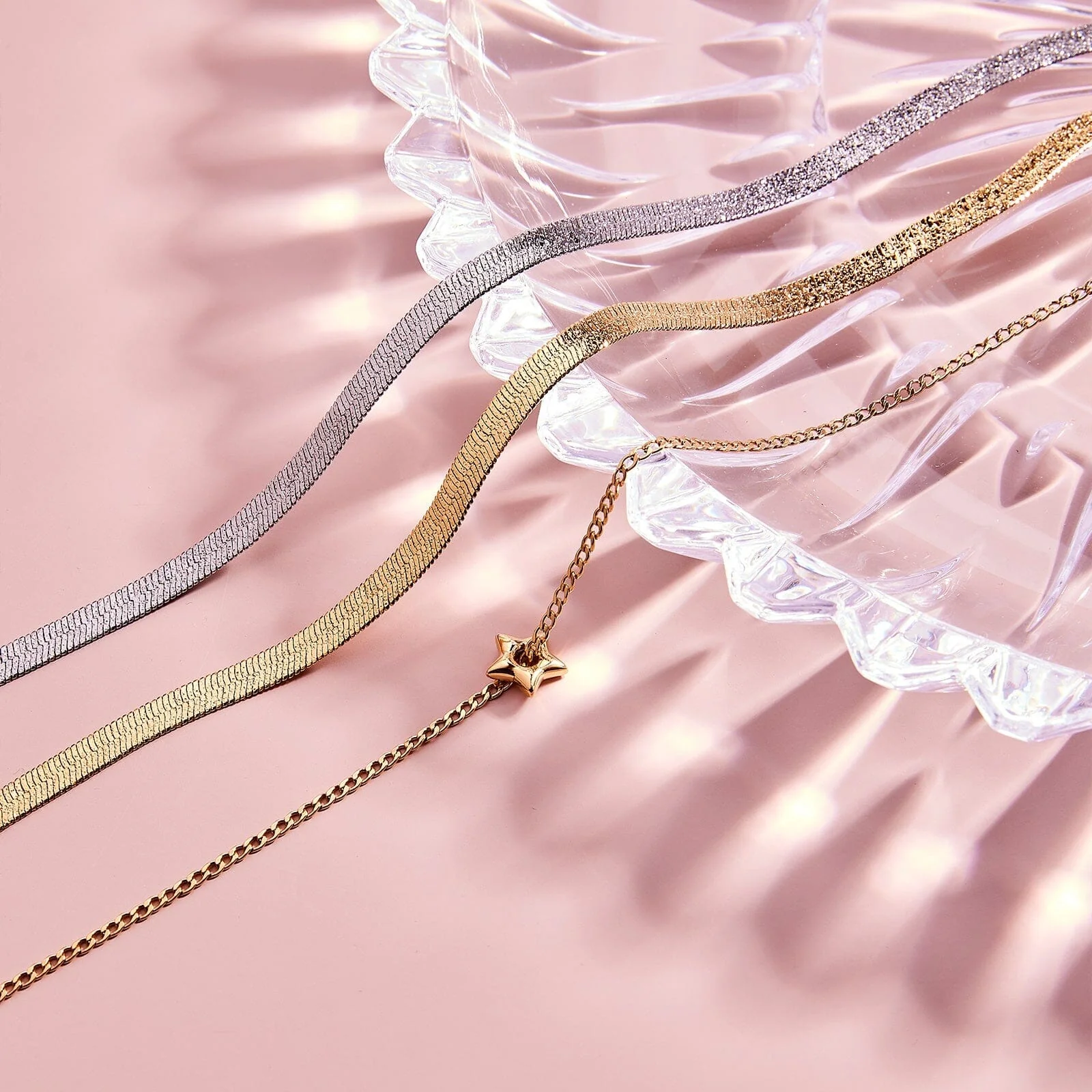 Puffy Star Chain Necklace - Image 10
