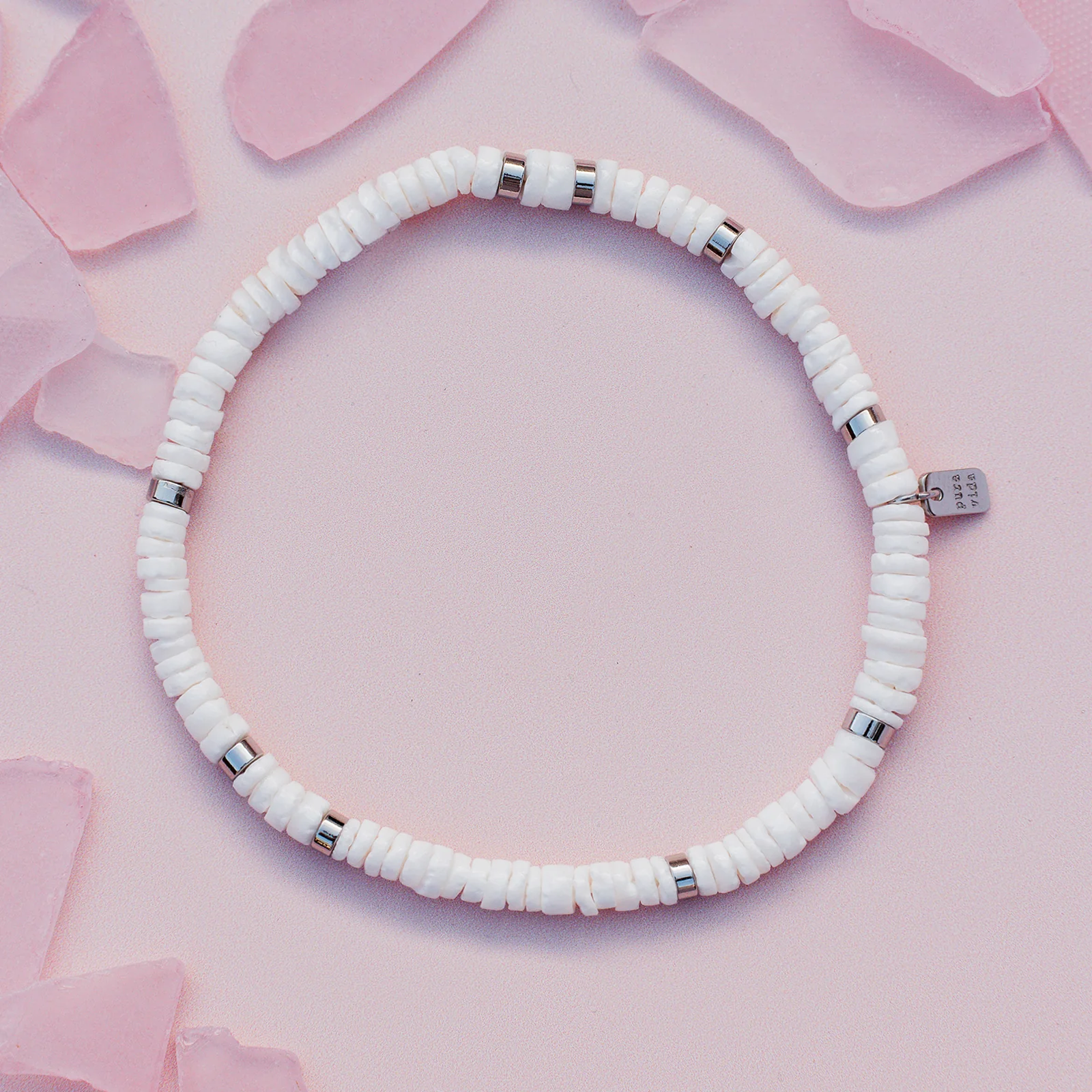 Puka Shell Stretch Anklet - Image 5
