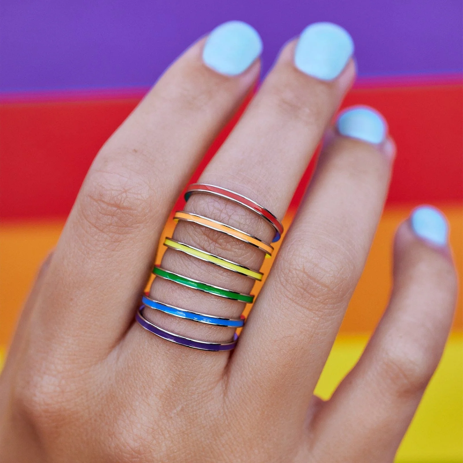 Rainbow Ring Stack - Image 3