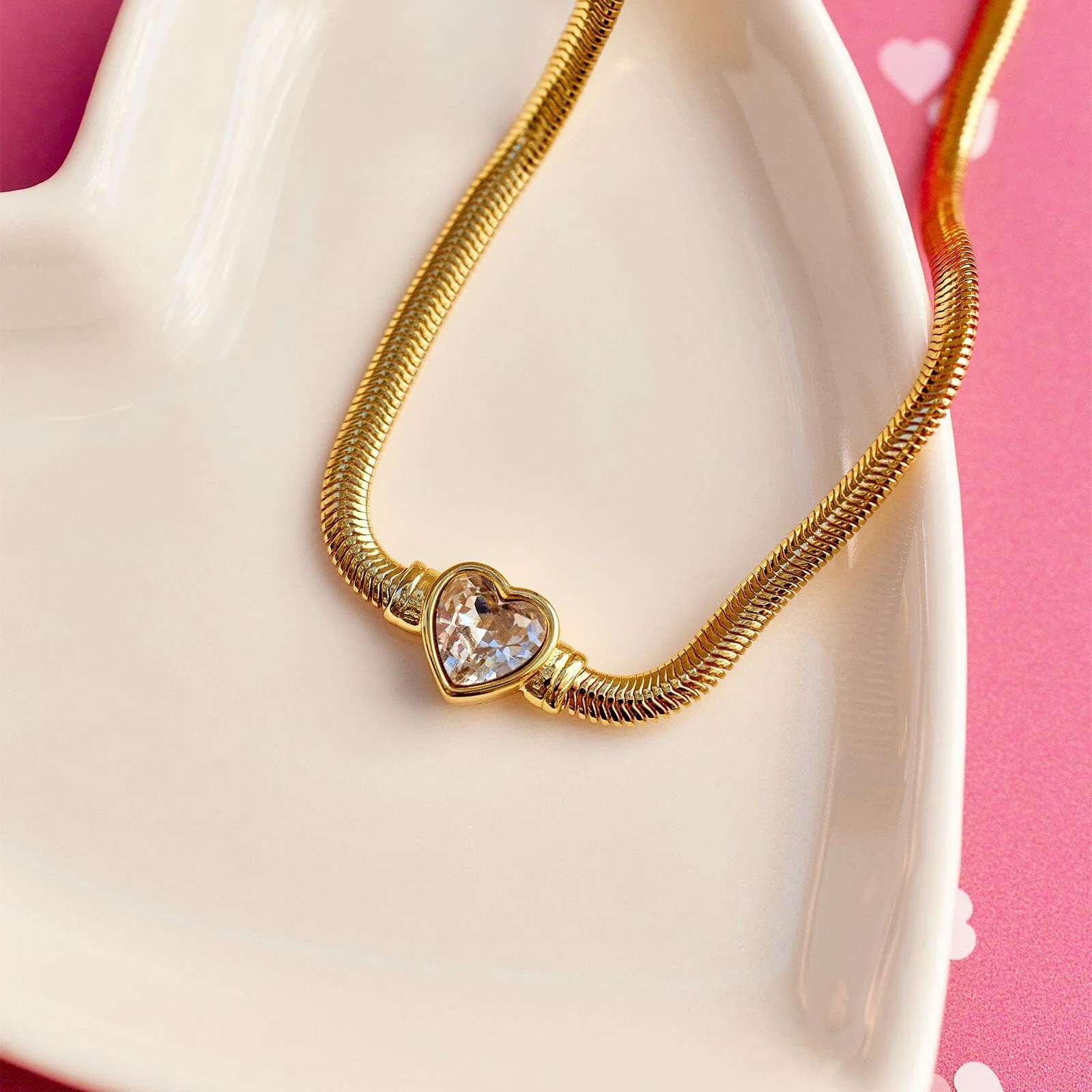 Rhinestone Heart Choker - Image 2