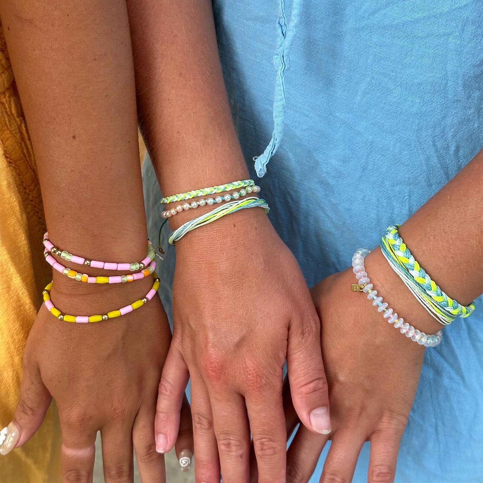 Sarita Mixed Seed Bead Stretch Bracelet Set of 3 - Image 5