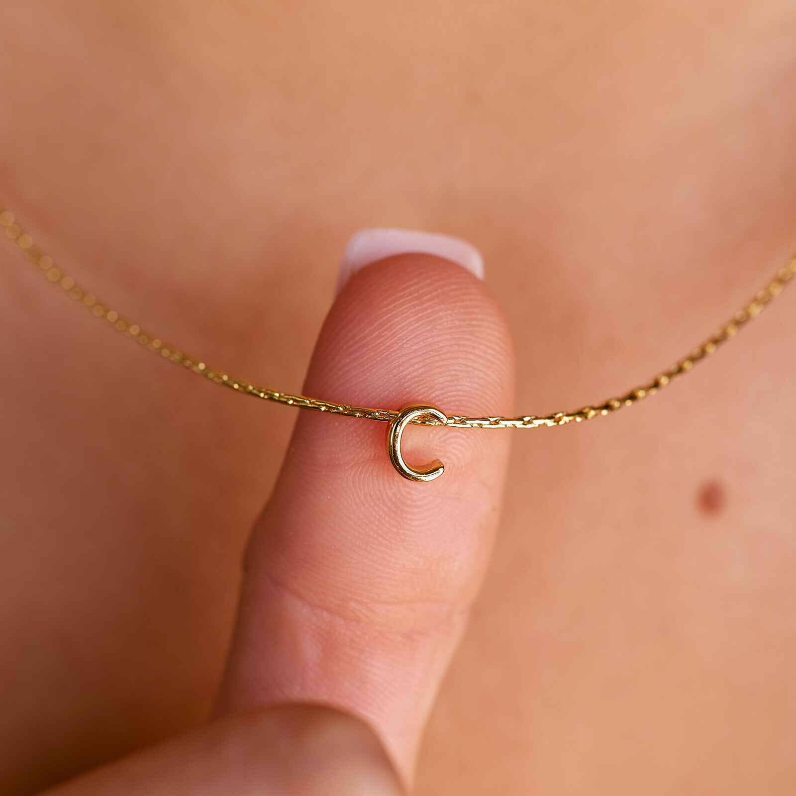 Snake Chain Alphabet Necklace - Image 11