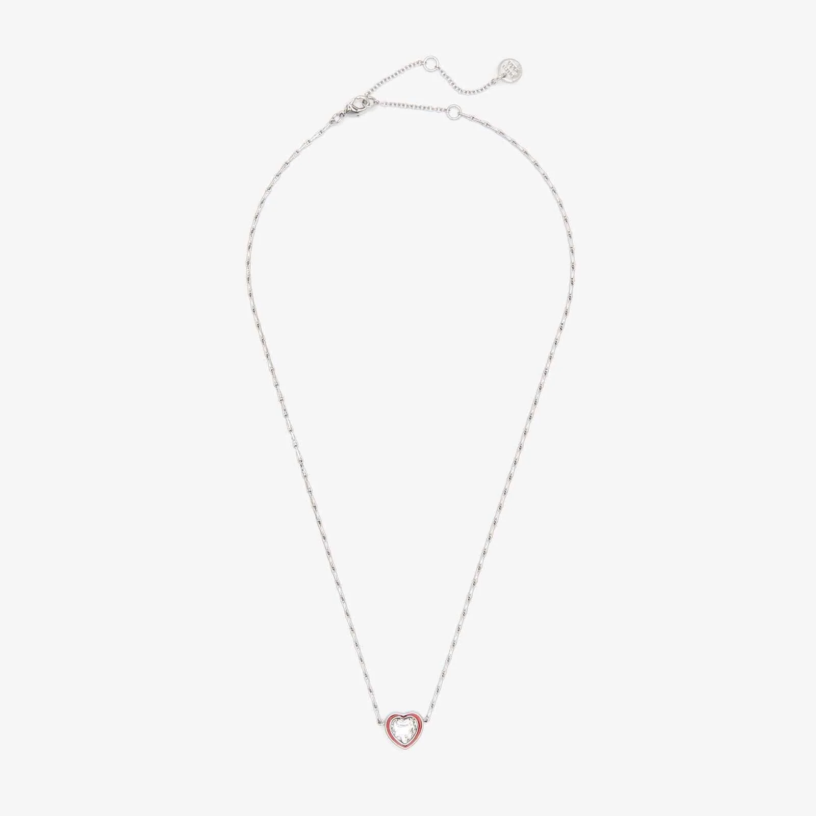 Stone & Enamel Heart Pendant Necklace - Image 2