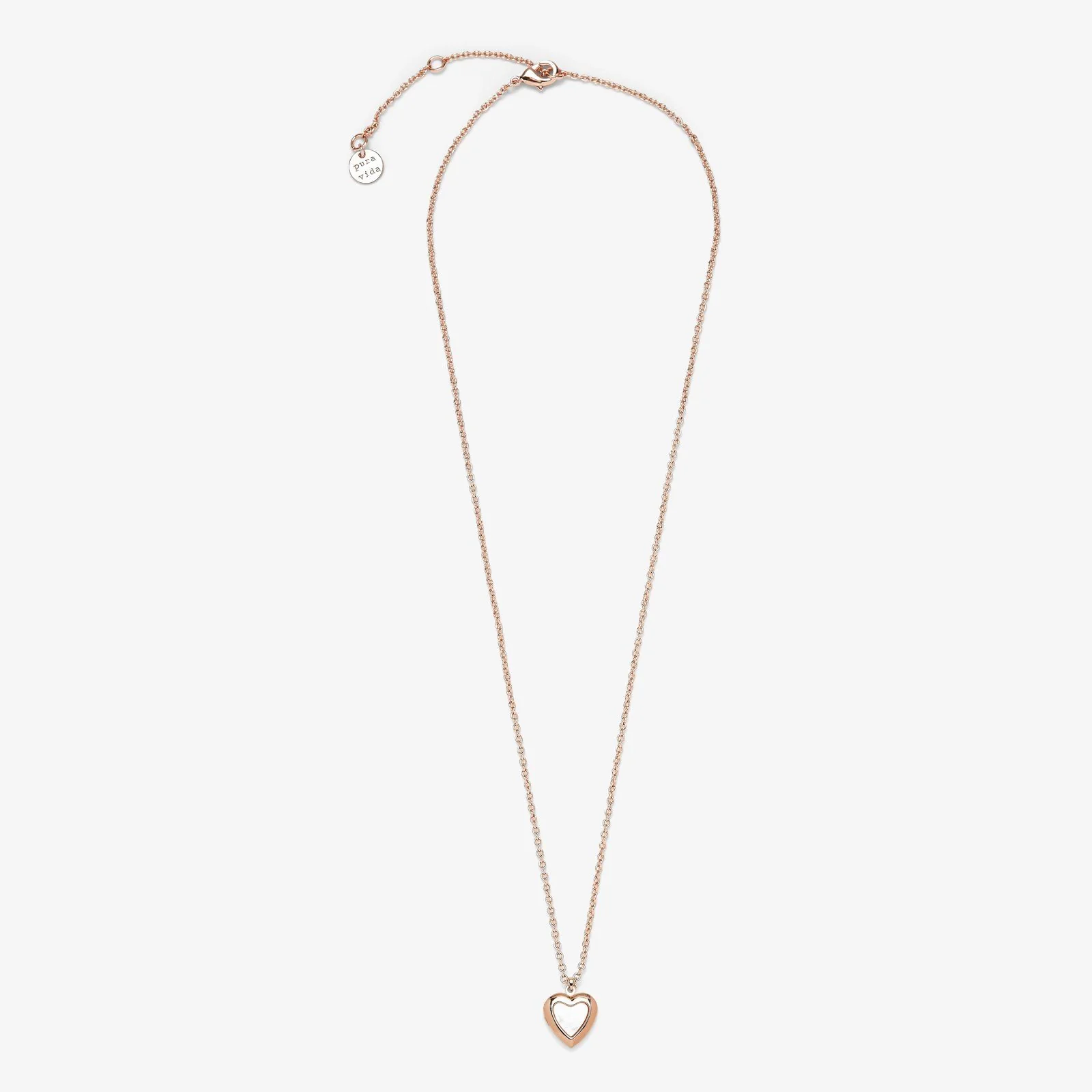 Stone Heart Locket Necklace - Image 2