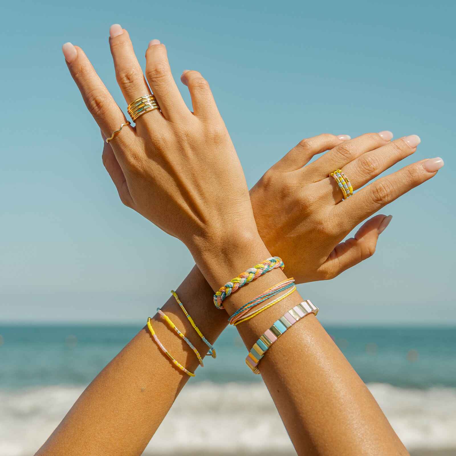 Sunset Beach Stretch Bracelet Set of 3 - Image 3