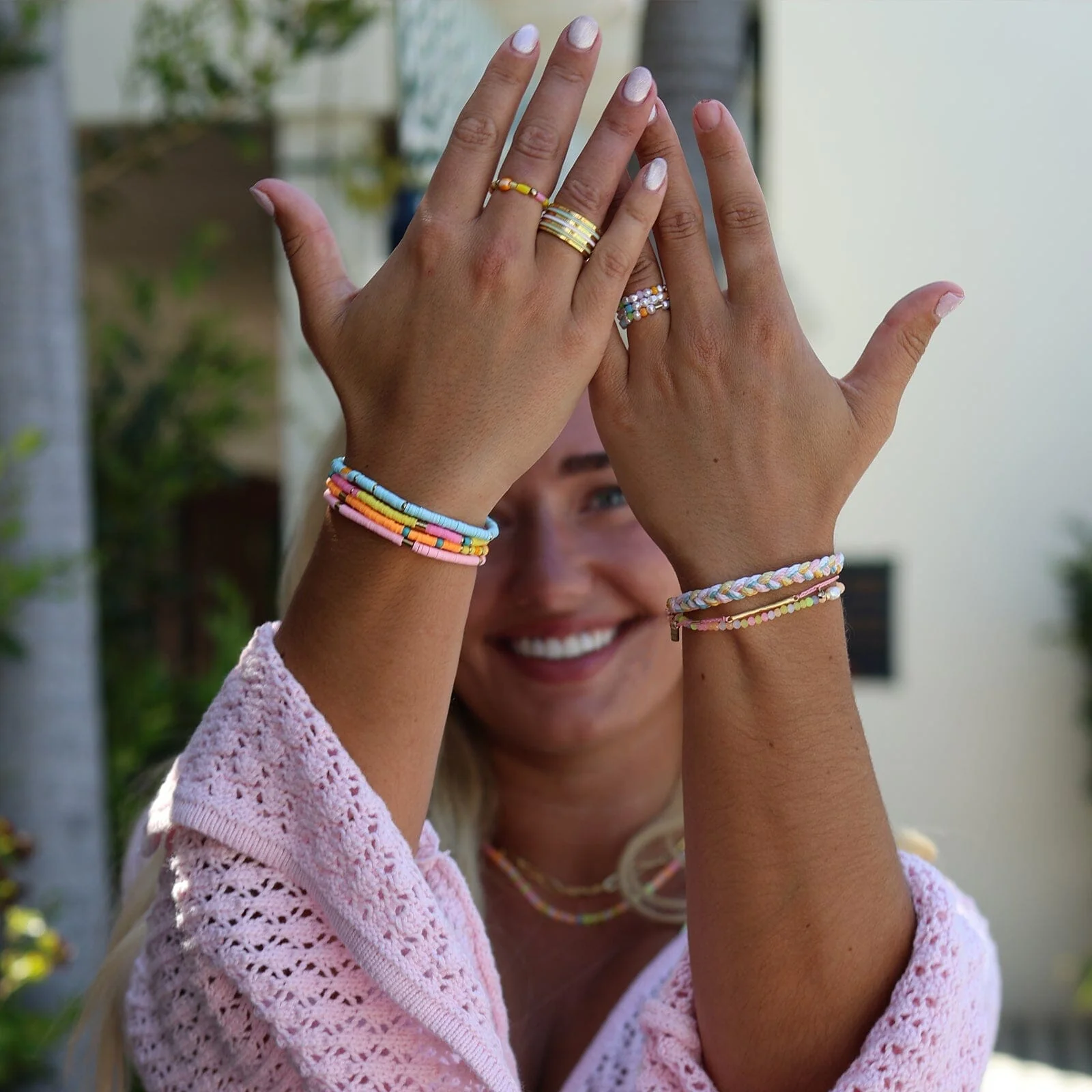 Wide Enamel Stripe Fidget Ring - Image 6
